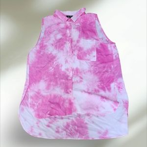 Pink Barbie Tye-dye Sleeveless Tunic by Boutique Brand Velvet Heart Sz Medium